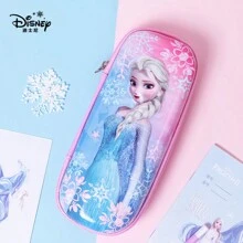 Disney Disney Princess Aisha Primary School Children's Children's Pencil Bag 3D Cute Girls' Stationery Box Large Capacity Creative Pencil Bag Pencil Case Back To School Season