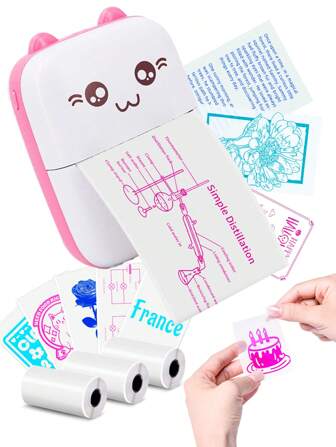 Mini Color Photo Printer -Sticker Printer C9 Thermal Printer Portable Print Pods, Wireless Sticker Maker Machine Pocket Sticky Note Printer For Phone & Pad, Study Printers For Notes, Scrapbook, Photos
