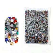 玻璃热修复水晶钻平底适用于 DIY 服装面料装饰 - 彩色 - 查看 60