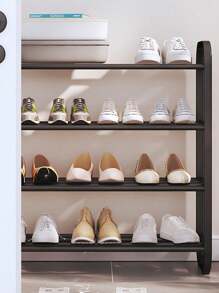 1pc Multi-Layer Metal Shoe Rack, Shoe Storage Organizer, Suitable For Entryway, Bedroom, Door Side Small Storage - Multicolor - View 6