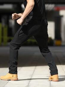 Multi-Pocket Military Tactical Pants For Men - Black - View 7