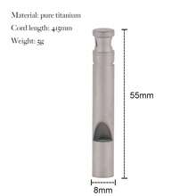 Silbato de emergencia de titanio ultraligero con, supervivencia al aire libre, Camping, senderismo, exploración, silbato de Camping MKCX - Titanio - Ver 6