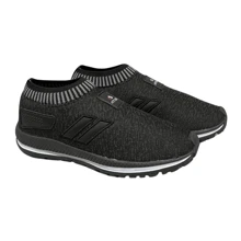 Women's Comfortable Lightweight Lace-Up Sock Sneakers - 黑色 - 查看 1