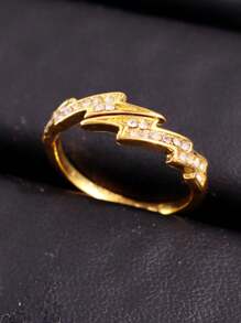 1 件时尚小众闪电戒指男士珠宝 - 閃電 - 查看 7