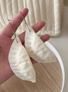 1pc Creative Cute Simulated Dumpling Squishy Toy, Stress Relief Fidget Toy, Student Gift, Hanging Decor