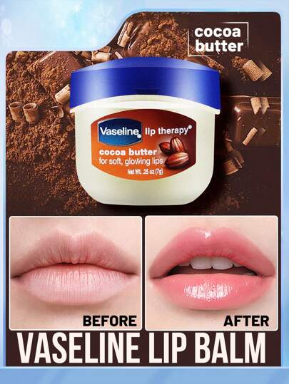 Vaseline Terapia buzelor cu vaselină unt de cacao, hidratare în profunzime, hidratare de lungă durată, repara liniile buzelor, catifelează pielea moartă, îmbogățește elasticitatea buzelor, îmbogățit cu unt de cacao