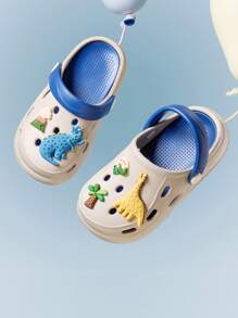 1 par de sandalias transpirables de tipo slip-on para niños, con suela blanda y antideslizante, para usar en casa en verano