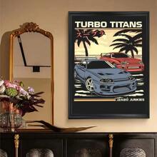 1 pièce Affiche murale sans cadre 1 pièce Affiche Rétro de voiture JDM cool, impression rétro sur papier imperméable de haute qualité, autocollant pour décoration murale de la maison, style moderne vintage avec ou sans cadre - Multicolore - Voir 12