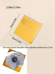 100PCS Gold Aluminum Foil Wrappers, For Chocolate Candy Packaging,DIY Party Wedding Birthday Christmas Accessories, Lollipop Card Decorations
