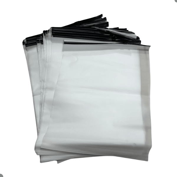 Saco Ziper Preto 25x35cm Fosco Para Roupa com 50 Unidades