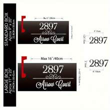 Custom Mailbox Address Label Stickers - PET Material, Personalized House Number And Street Name Decal Set, Weather-Resistant Outdoor Mailbox Numbers Sign, Reflective - Standard & Large Size Options
