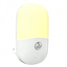 BABYLIYA Veilleuse LED avec capteur de crépuscule à l'aube/capteur de mouvement, 3 niveaux de luminosité, blanc chaud, petite veilleuse en ABS pour l'entrée, la chambre, le couloir, le couloir, l'éclairage nocturne de la salle de bain