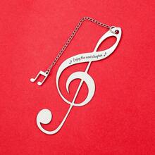 A 1pc Silver Premium Note Bookmark With A Unique And Compact Pendant, The Best Reading Gift For Music Lovers.