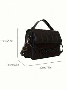 Bolso de hombro diagonal de moda 2024, bolso popular con diseño de rejilla de diamantes simple y correa desmontable