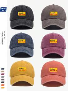 Vintage 90s Film Logo Baseball Cap, Plain Design, Multi-Color Options, Adjustable Size, Retro Truck Driver Hat, Outdoor Sun Protection Hat, Suitable For Casual, Entertainment, Hiking, Photography, Birthday, Holiday Gift