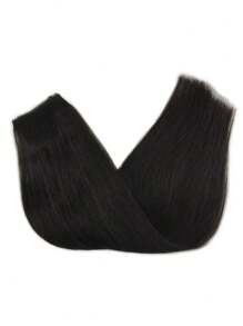 Halo 接发/夹式接发真人发片直发假发 180% 密度 14 英寸时尚假发真发