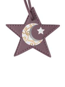 1 件五角星皮包饰物星形皮革吊坠包饰物礼物行李牌钥匙扣皮革扣适合男女 - 彩色 - 查看 7