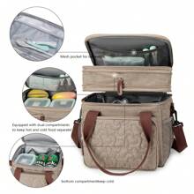 1pc Large Capacity Thermal Insulated Shoulder Tote Bag, Waterproof Picnic Cooler Bag, Outdoor Lunch Box With Double Layer Food Preservation