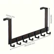 1pc 20cm High Quality Over-The-Door Hook, Easy Installation Without Drilling, Suitable For Hanging Hats, Keys And More To Save Space In Entryway, Bathroom, Bedroom, Home, Dorm And More. Also Can Be Used For Hanging Bags, Clothes Racks, Hobbies, Relationships, Wall Shelves, Wall Hooks, Adhesives, Door Hooks, Wall Stickers. - 彩色 - 查看 6
