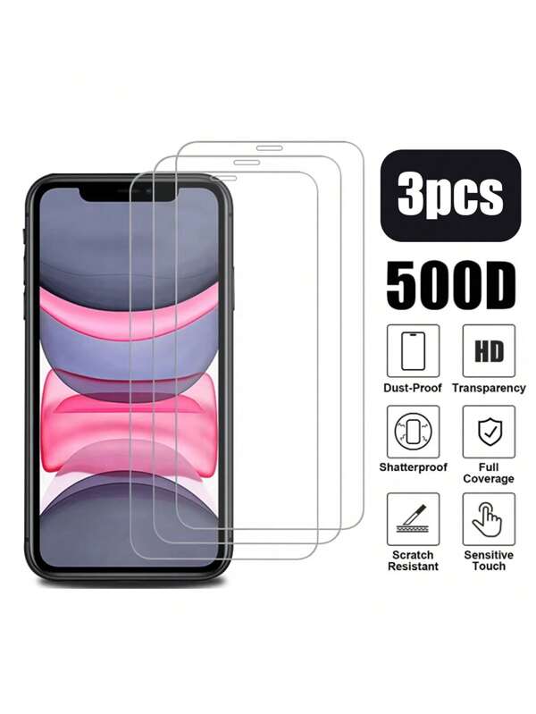3 pezzi di protezioni per lo schermo in vetro temperato di alta qualità compatibili con 16/16 Plus/16 Pro/16 Pro Max/15 Pro Max/14 Pro Max/13/12/11 Pro/Plus/Mini - anti-graffio, ultra trasparente, regalo per compleanni, famiglia, amici, accessori per telefono