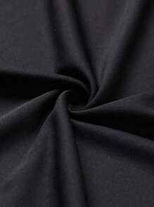 Customized Personalized Loose Round-Neck Men's Casual T-Shirt - Add Your Own Images (Family Photo/Selfie/Pet Photo/Friend Photo/Lover Photo/Girlfriend Photo/Gifts/Logo For Couples/Customizable Tee For Husband Or Boyfriend Or Girlfriend) And Your Text To Design Your Personalized Printed T-Shirt Stylish,Fashion,Hipster,Casual,Minimal Chic Personalized,Customized,Custom,Unique Guy Costumes,Capsule Wardrobe,Men Basic/Street Style Ideal Gifts For Him Boyfriend,Family,Friends For Birthdays,For Vacation/Holiday,For School/Competition,For Sports/Climbing - Black - View 7