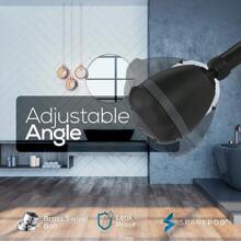 SparkPod - Cabezal de ducha de presión de potencia – Elevador de presión de agua de alta presión para hogares de baja presión – 3 cabezales de ducha para lluvia y masaje (Negro Mate) - 3. Negro medianoche mate - Ver 9