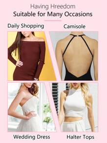 QTEEN TIME Women's Reusable Waterproof Nipple Patches, Women's Underwear Women's Comfortable Bra Set, Invisible Self-Adhesive Nipple Patches, Valentine's Day