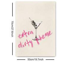 1 幅带框/无框 Extra Dirty Please Martini 鸡尾酒厨房海报复古葡萄酒饮料酒吧推车艺术绘画帆布印刷简约墙壁画适用于宿舍、公寓、餐厅、餐厅、客厅、卧室、现代家居装饰 - 彩色 - 查看 7