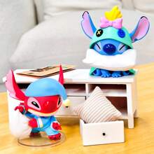 Miniso 1个史迪奇战斗系列角色惊喜盲盒，随机款式桌面摆件、客厅装饰，史迪奇粉丝必备 - 彩色 - 查看 6