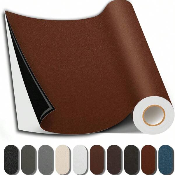 Patchs de réparation de auto-adhésifs - Autocollants en tissu PU imperméables, pièces de synthétique de 14 x 54 pouces pour réparation de canapé, armoire, chaises de salle à manger, décoration murale et sièges de moto - Kit de réparation pour la maison et le bureau