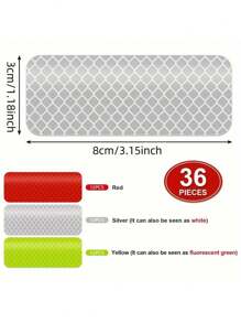 36pcs High Visibility Reflective Tape -Self-Adhesive Waterproof Safety Strips For Cars, Motorcycles, Bicycles, Trailers, Helmets Gifts Birthday Graduation Room Decor Home Decor Wall Decor Bathroom Decor Bedroom Decor Room Decoration Stuff Living Room Decor House Decor Home Decor Living Room Wall Paper Stickers - Multicolor - View 2
