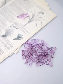 12/20 Pcs Tulip Flower Shape Paperclips Purple Tulip Paper Clips Bookmarks With Box Metal Planner Clips For Office School Birthday Gifts - Multicolor - View 3