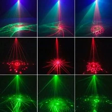 1pc DJ Party Stage Laser Light, Aurora Effect RGB Sound Activated Disco Handheld Torch With Remote Control, Music Performance Projector For Indoor Birthday Halloween Christmas Party Karaoke Club KTV Dance - Black - View 10