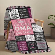 1pc Meaningful Gift Blanket For Grandma, Best Grandma Birthday Gift From Grandchildren, All-Season Multifunctional Gift