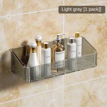 No-Drill Bathroom Shelf Toilet Rack Accessories Bathroom Storage Corner Shelve Kitchen Wall Dinding