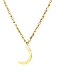 1 pieza Collar con colgante de letra árabe de moda para mujeres y hombres, color dorado, de acero inoxidable, joyería islámica para el cuello