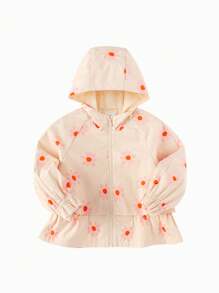 Balabala Girls' Two-In-One Softshell Jacket, Hooded Spring Outerwear - Red Hue - View 1