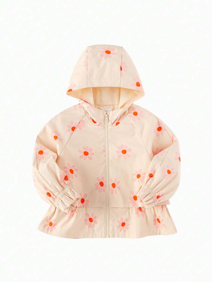 Balabala Girls' Two-In-One Softshell Jacket, Hooded Spring Outerwear - Red Hue - View 1