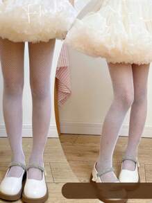 Girls Pantyhose Summer Thin Baby Mesh Leggings White Lolita Children's Pantyhose Socks Tights