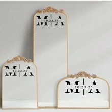 1pc Personalized Creative Wedding Sticker, 6inch/8inch/10inch Wedding Custom Decal, Personalized Wedding Mirror Decal Sticker, Wedding Names Text, Decal Custom Wedding Sign Decal-Multiple Sizes Valentines Personalized, Son, Daughter, School Students, Workers, Youth For Valentine's Day Mother's Day Birthdays Day Father's Day, For Graduation, For Weddings,Chic Design - Text Customization - View 2