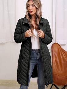 Risissida Giolshon 女士秋冬长款外套 - 轻便舒适，带口袋，休闲日常穿着，黑色 - 黑色 - 查看 4