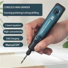 50000-100000-15000r Mini Cordless Angle Grinder Set Electric Polisher Drill Kit - 綠色 - 查看 3