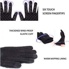 TRENDOUX Winter Gloves, Knit Touch Screen Glove Men Women Texting Smartphone Driving - Anti-Slip - Elastic Cuff - Thermal Soft Upgraded Lining - Hands Warm In Cold Weather - Black - M At  Men's Clothing Store - 淺灰色 - 查看 3