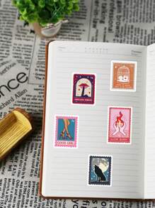 SCXXBSW 50 miếng dán trang trí cốc nước hình con dấu hoạt hình Graffiti cho sổ tay hành lý chống thấm nước - Nhiều màu - Xem 8