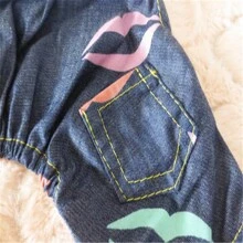 Fashionable Spring/Autumn Multi-Color Striped Pet Dog 4-Leg Casual Denim Jumpsuit