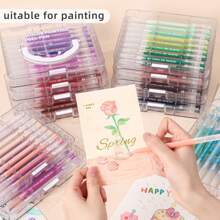languo 1 set Stylos à peinture multicolores, convient pour peindre des cartes postales, cartes de vœux, prise de notes et autres scénarios pour la rentrée scolaire