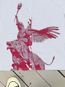 夏季男士短袖条纹印花 Polo 领休闲衬衫