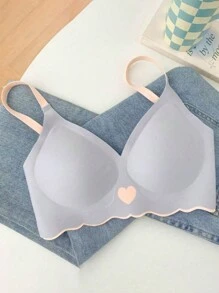 3pcs Crystal Jelly Seamless Wire-Free Sports Bra, Soft Support, Slip Resistant, Gather Up, Lightweight For Women