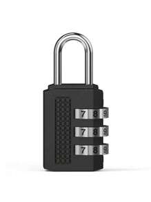 1-Pack Combination Lock Anti-Theft Lock, Small Padlock, Travel Luggage Anti-Theft Combination Padlock Multi-Purpose 3-Digit Combination Lock, Luggage Combination Padlock, Suitable For Gym Lockers, Suitcases And Backpacks Travel Accessories, Portable, Tamper-Proof, Colorful, Compact Design, Easy To Carry, Travel Camping Holiday Essentials - Multicolor - View 17