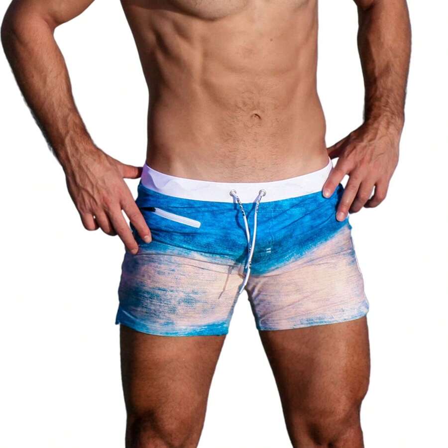 Taddlee Men's Swimwear Swimming Boxer Trunks Briefs Shorts Square Cut Swimsuits - Nhiều màu - Xem 1